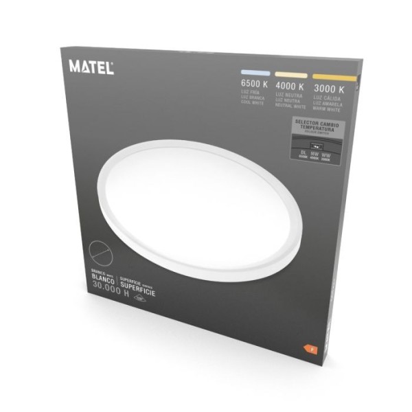 Panel led red.superf.blan.300mm.24w.3cct